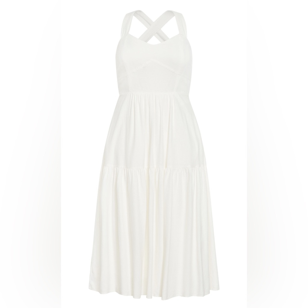 NWT CITY CHIC sweetheart crisscross tank maxi dress